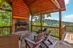 Enjoy The Outdoor Wood Burning Fireplace